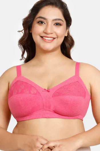Buy Rosaline Everyday Double Layered Non Wired Full Coverage  Super Support Bra - Beetroot Purple